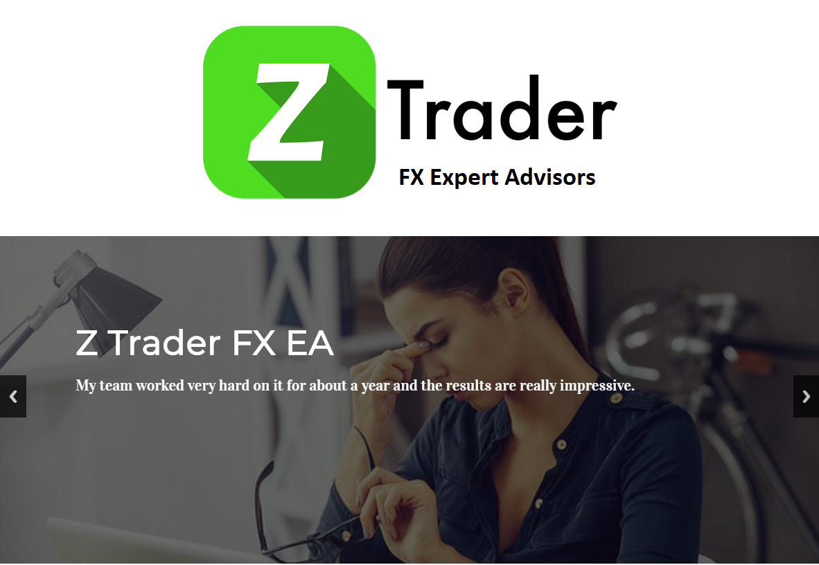 Z Trader FX EA公式サイトのキャプチャ画像